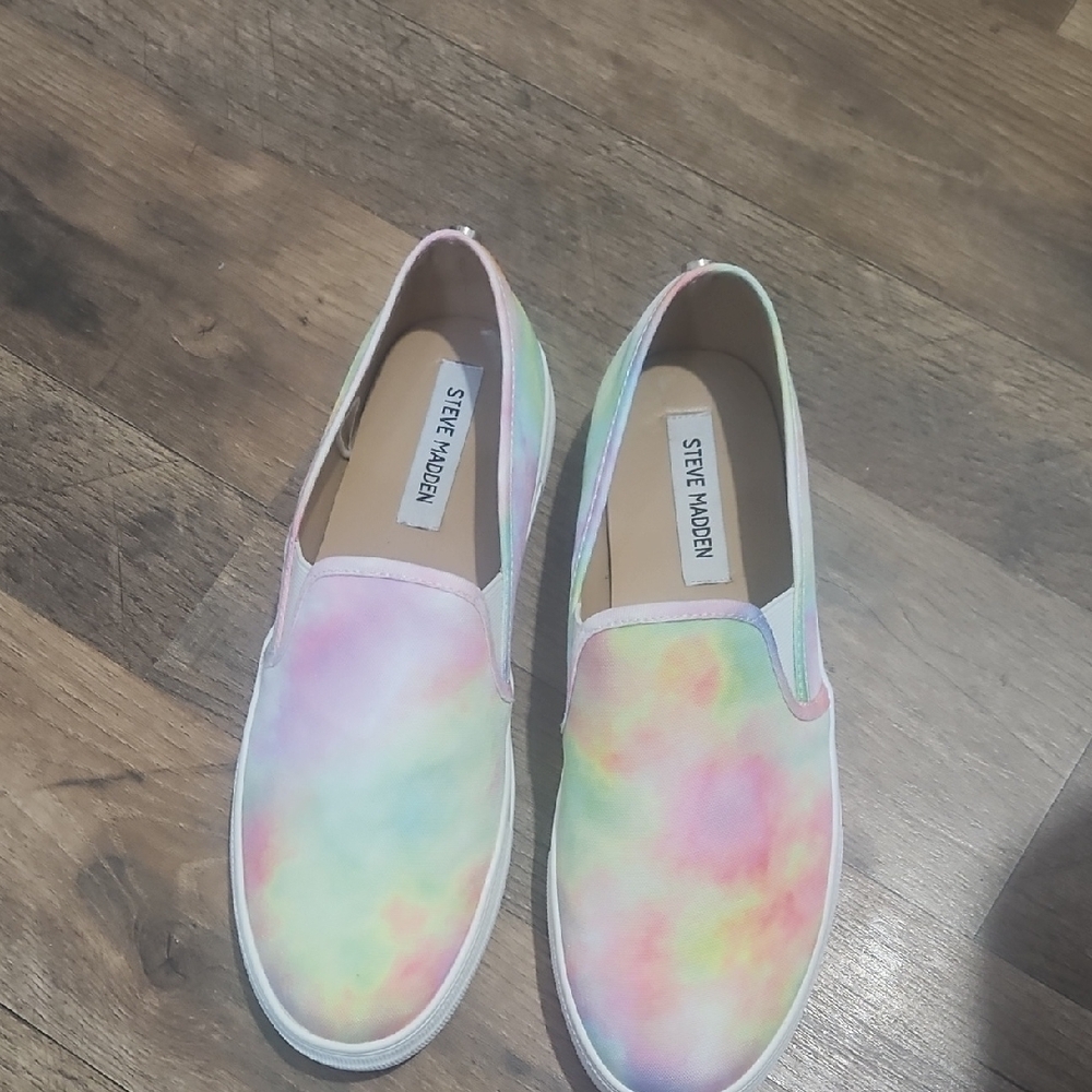 Steve Madden Toshe Pastel Tie-Dye Slip-On Shoes‎ Size 9.5